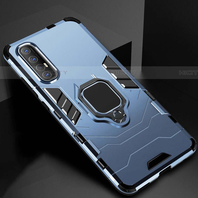 Custodia Silicone e Plastica Opaca Cover con Magnetico Anello Supporto per Oppo Reno3 Pro