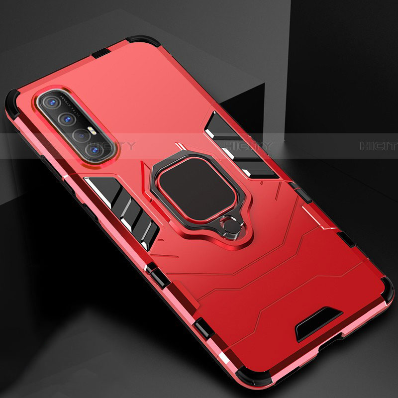 Custodia Silicone e Plastica Opaca Cover con Magnetico Anello Supporto per Oppo Reno3 Pro