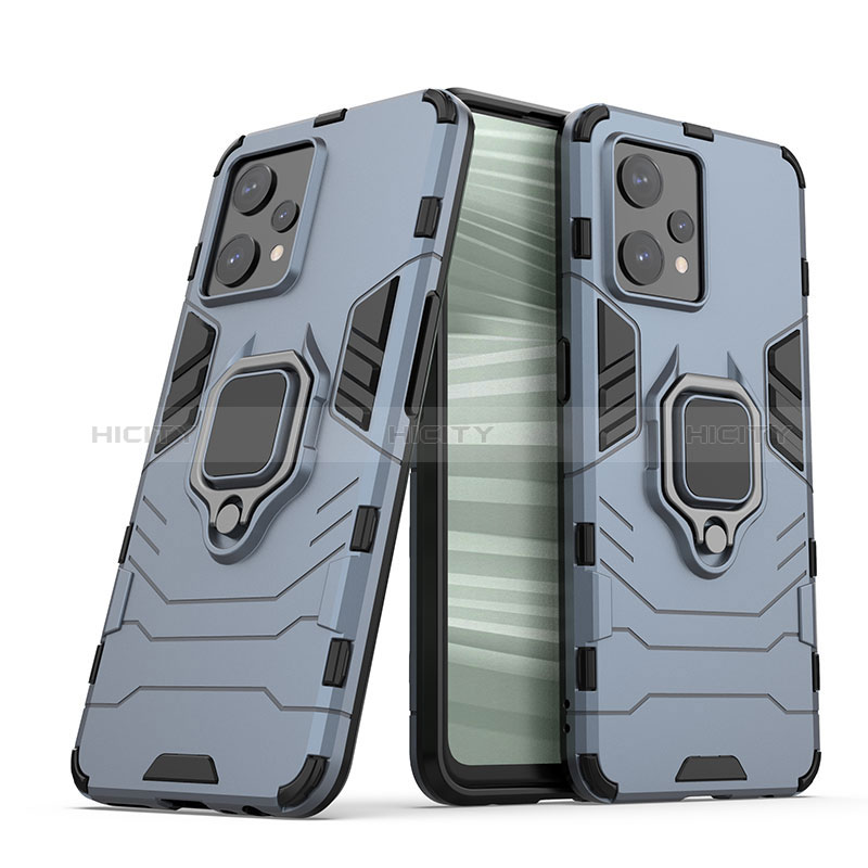 Custodia Silicone e Plastica Opaca Cover con Magnetico Anello Supporto per Realme 9 Pro+ Plus 5G