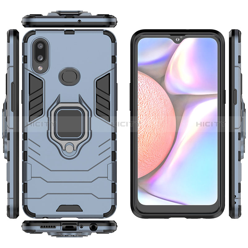 Custodia Silicone e Plastica Opaca Cover con Magnetico Anello Supporto per Samsung Galaxy A10s