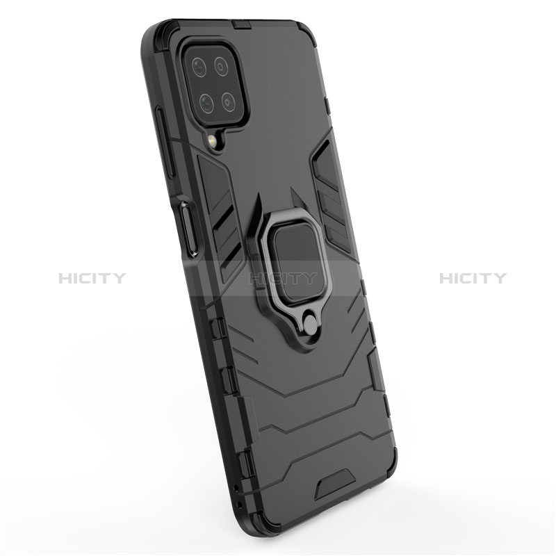 Custodia Silicone e Plastica Opaca Cover con Magnetico Anello Supporto per Samsung Galaxy A12 5G