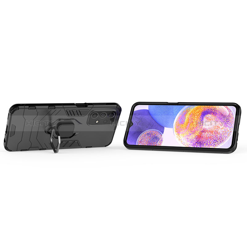 Custodia Silicone e Plastica Opaca Cover con Magnetico Anello Supporto per Samsung Galaxy A23 5G