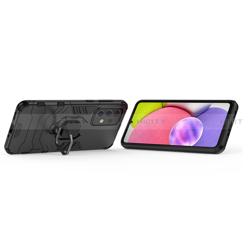 Custodia Silicone e Plastica Opaca Cover con Magnetico Anello Supporto per Samsung Galaxy A33 5G