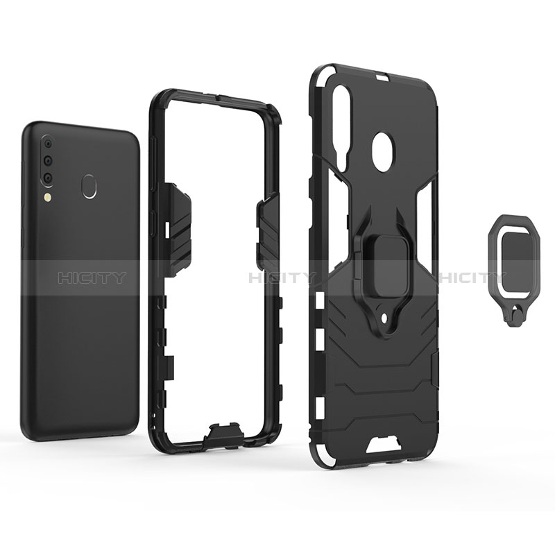 Custodia Silicone e Plastica Opaca Cover con Magnetico Anello Supporto per Samsung Galaxy A40s