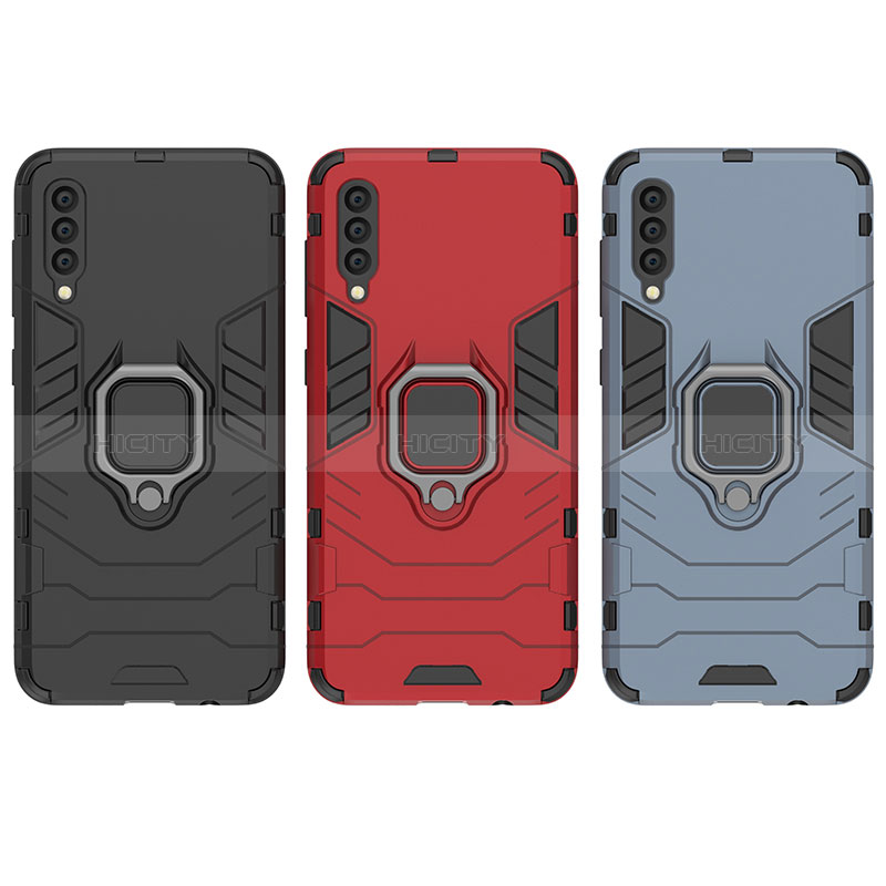 Custodia Silicone e Plastica Opaca Cover con Magnetico Anello Supporto per Samsung Galaxy A50S