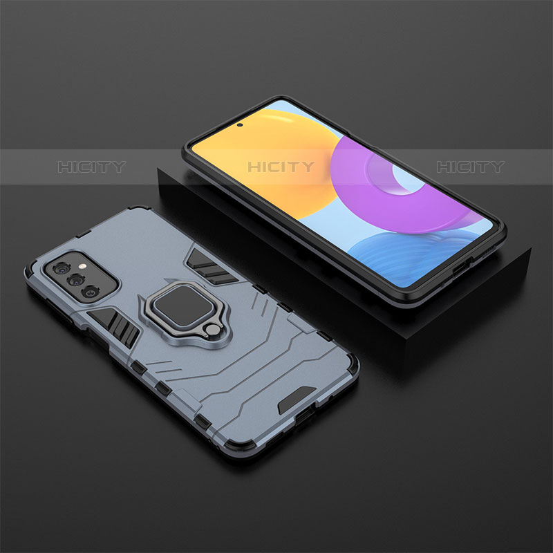 Custodia Silicone e Plastica Opaca Cover con Magnetico Anello Supporto per Samsung Galaxy M52 5G