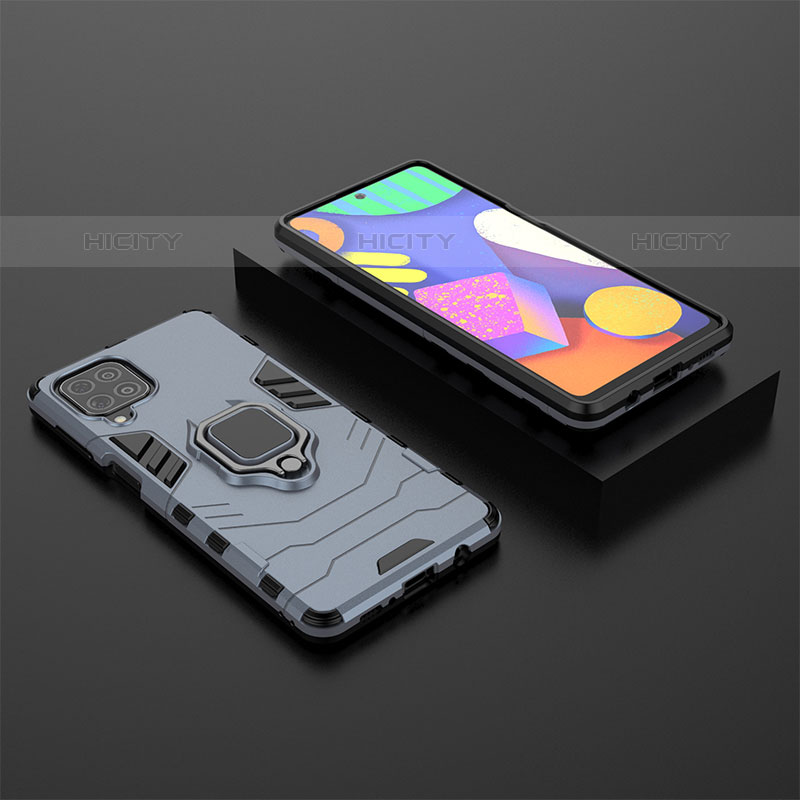 Custodia Silicone e Plastica Opaca Cover con Magnetico Anello Supporto per Samsung Galaxy M62 4G