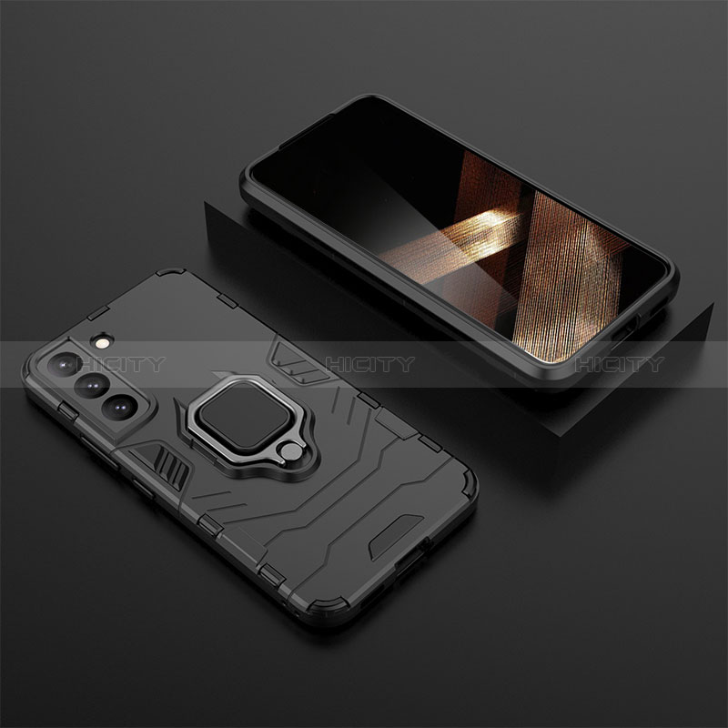 Custodia Silicone e Plastica Opaca Cover con Magnetico Anello Supporto per Samsung Galaxy S24 5G