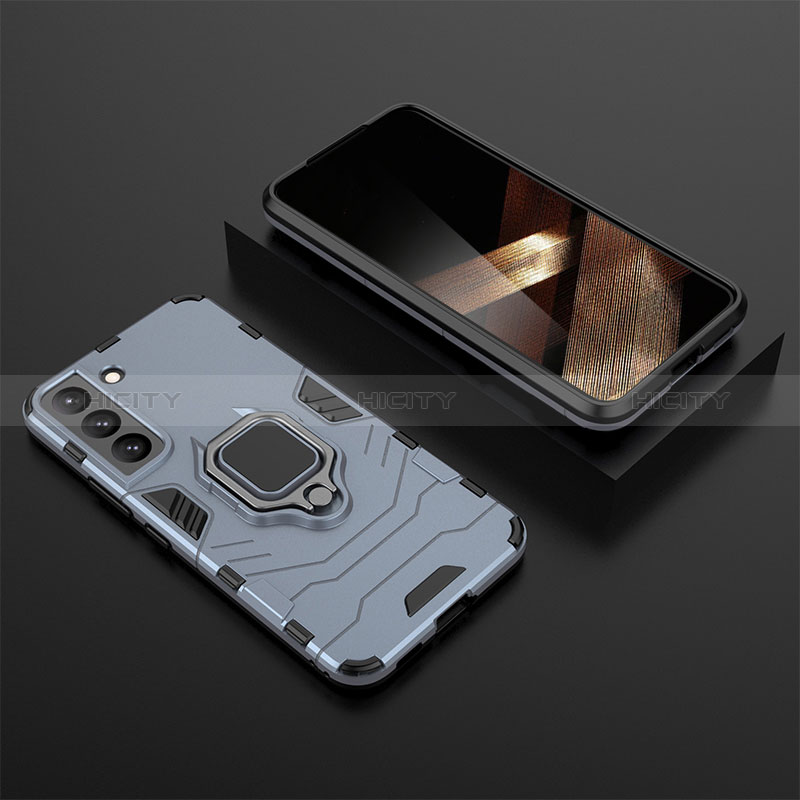 Custodia Silicone e Plastica Opaca Cover con Magnetico Anello Supporto per Samsung Galaxy S24 Plus 5G