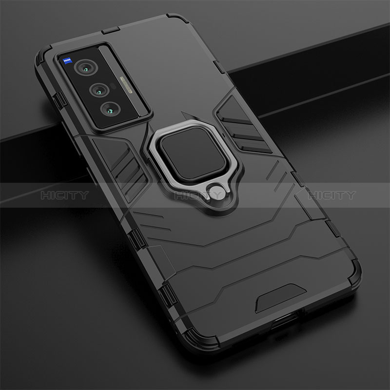 Custodia Silicone e Plastica Opaca Cover con Magnetico Anello Supporto per Vivo X70t