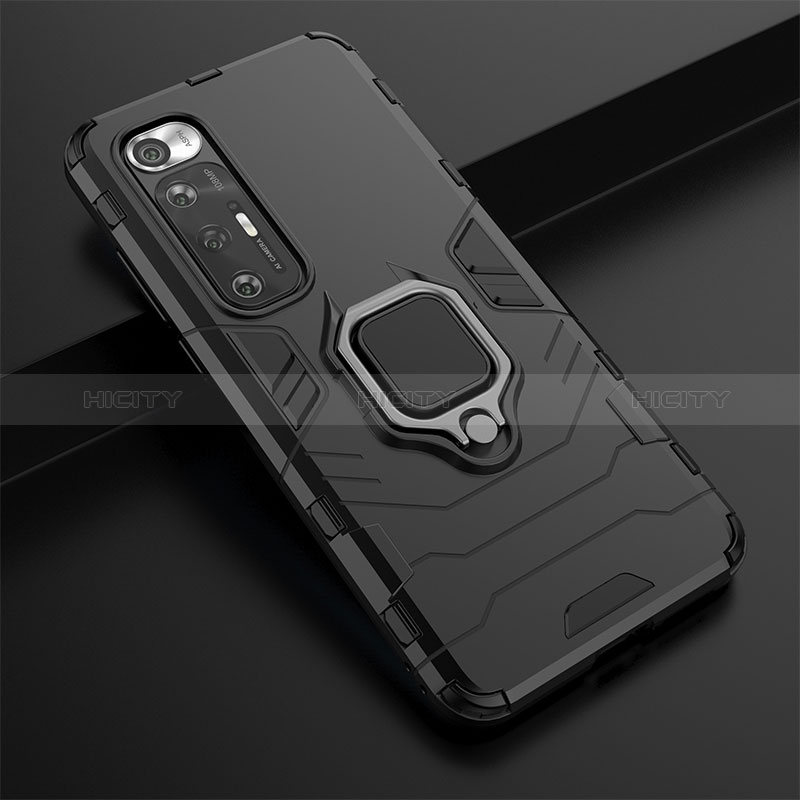 Custodia Silicone e Plastica Opaca Cover con Magnetico Anello Supporto per Xiaomi Mi 10S 5G