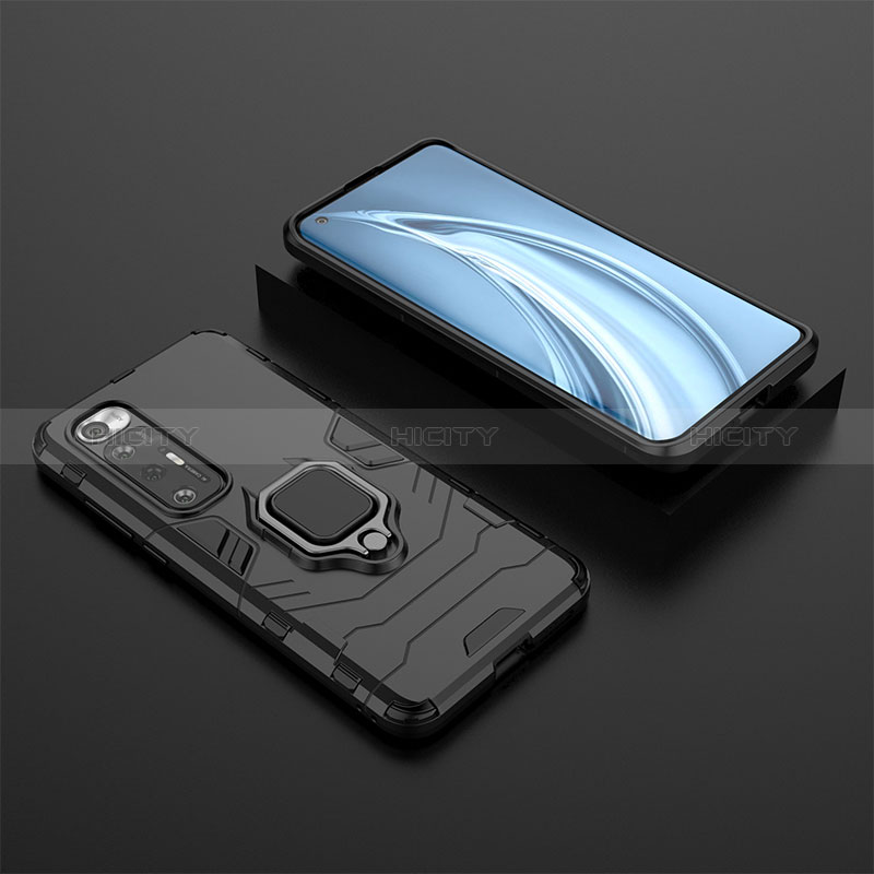 Custodia Silicone e Plastica Opaca Cover con Magnetico Anello Supporto per Xiaomi Mi 10S 5G