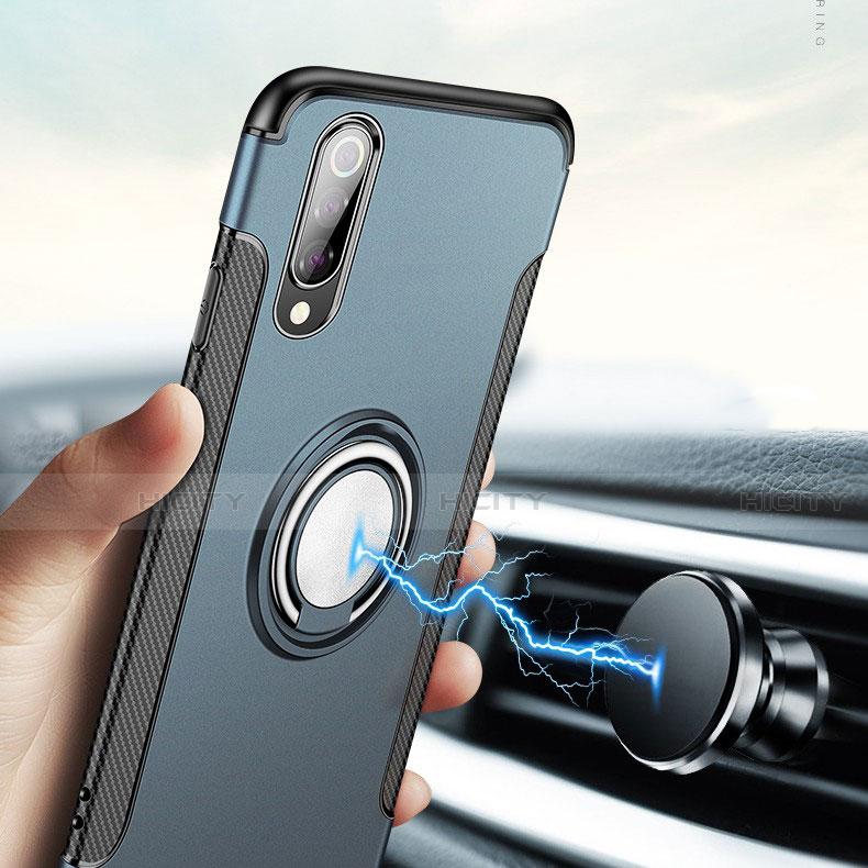 Custodia Silicone e Plastica Opaca Cover con Magnetico Anello Supporto per Xiaomi Mi 9