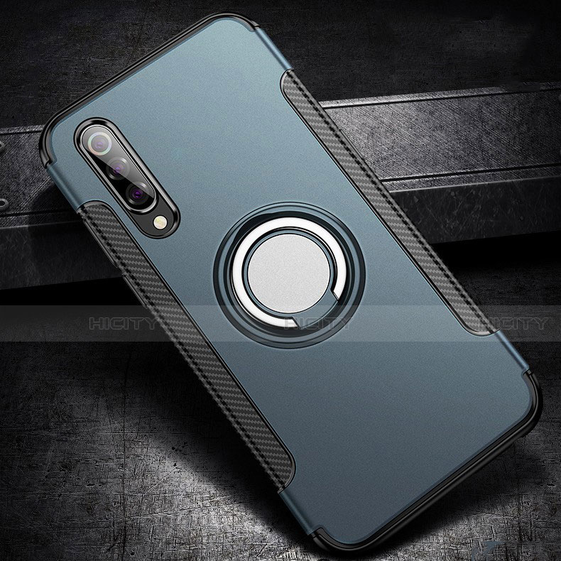 Custodia Silicone e Plastica Opaca Cover con Magnetico Anello Supporto per Xiaomi Mi 9 Lite