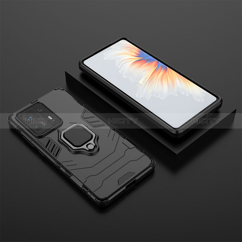 Custodia Silicone e Plastica Opaca Cover con Magnetico Anello Supporto per Xiaomi Mi Mix 4 5G