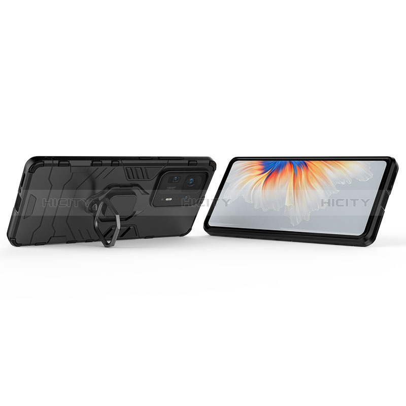 Custodia Silicone e Plastica Opaca Cover con Magnetico Anello Supporto per Xiaomi Mi Mix 4 5G