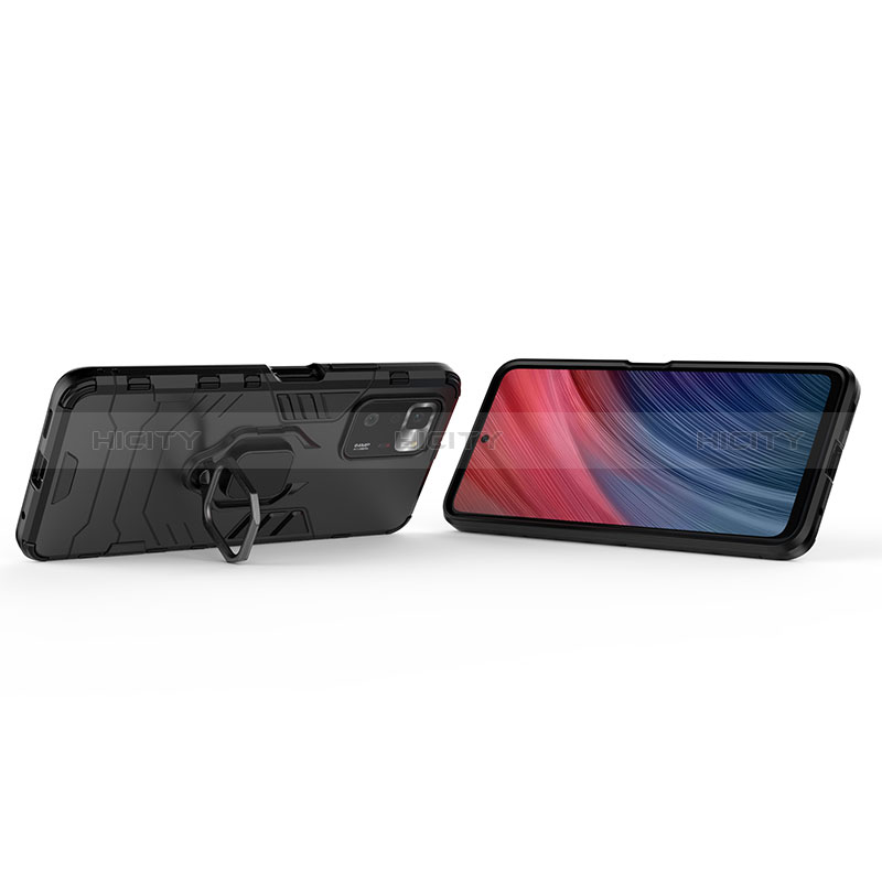 Custodia Silicone e Plastica Opaca Cover con Magnetico Anello Supporto per Xiaomi Poco X3 GT 5G