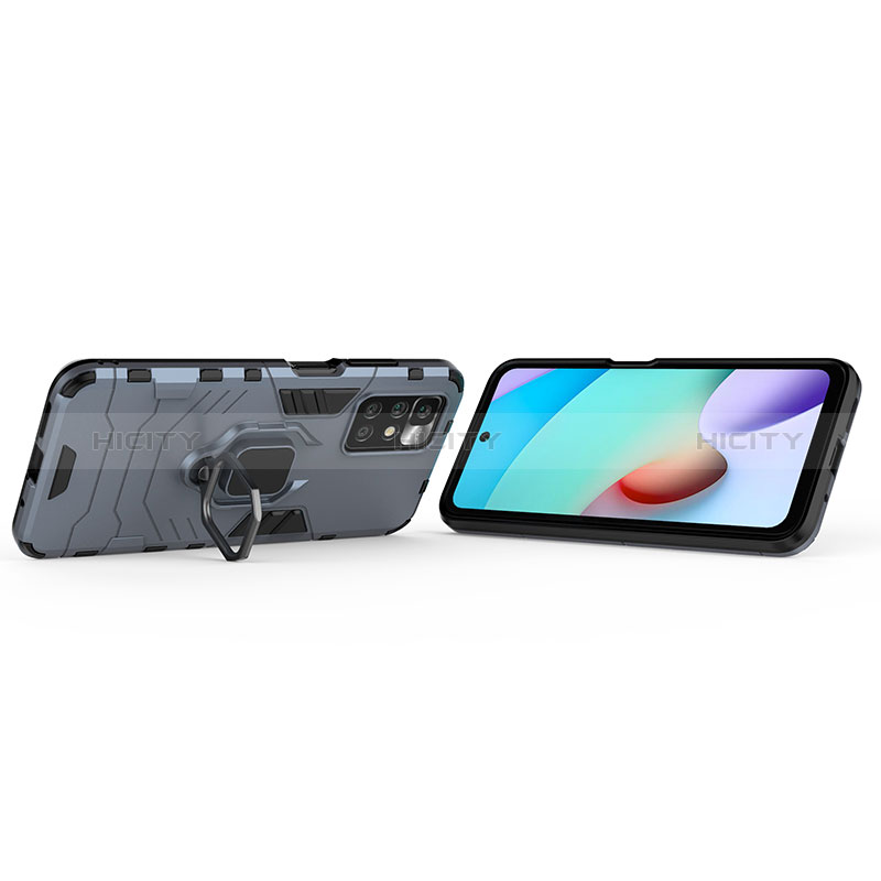 Custodia Silicone e Plastica Opaca Cover con Magnetico Anello Supporto per Xiaomi Redmi Note 11 4G (2021)