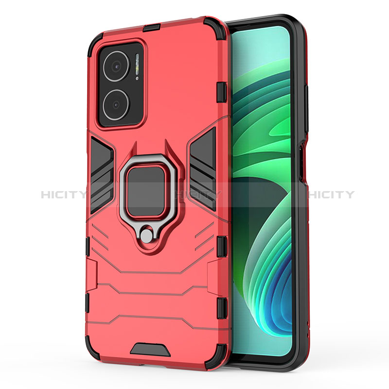 Custodia Silicone e Plastica Opaca Cover con Magnetico Anello Supporto per Xiaomi Redmi Note 11E 5G