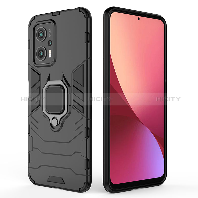 Custodia Silicone e Plastica Opaca Cover con Magnetico Anello Supporto per Xiaomi Redmi Note 11T Pro 5G