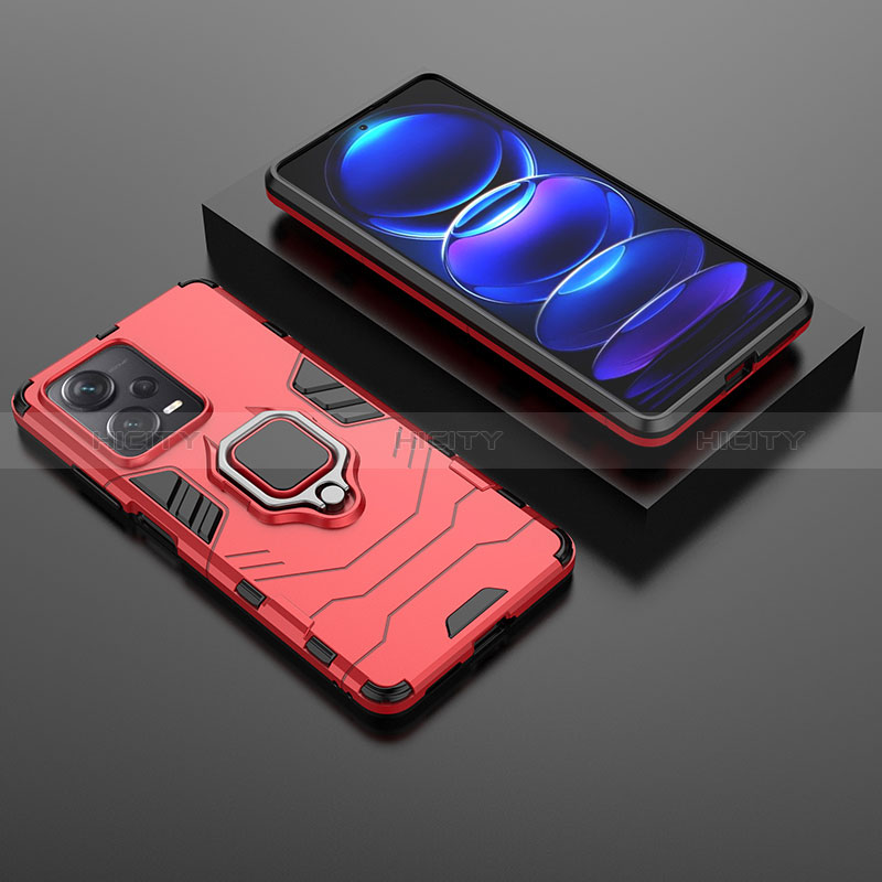 Custodia Silicone e Plastica Opaca Cover con Magnetico Anello Supporto per Xiaomi Redmi Note 12 Explorer