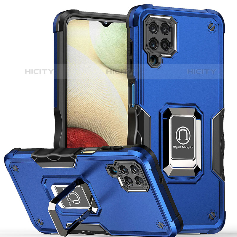 Custodia Silicone e Plastica Opaca Cover con Magnetico Anello Supporto QW1 per Samsung Galaxy M53 5G