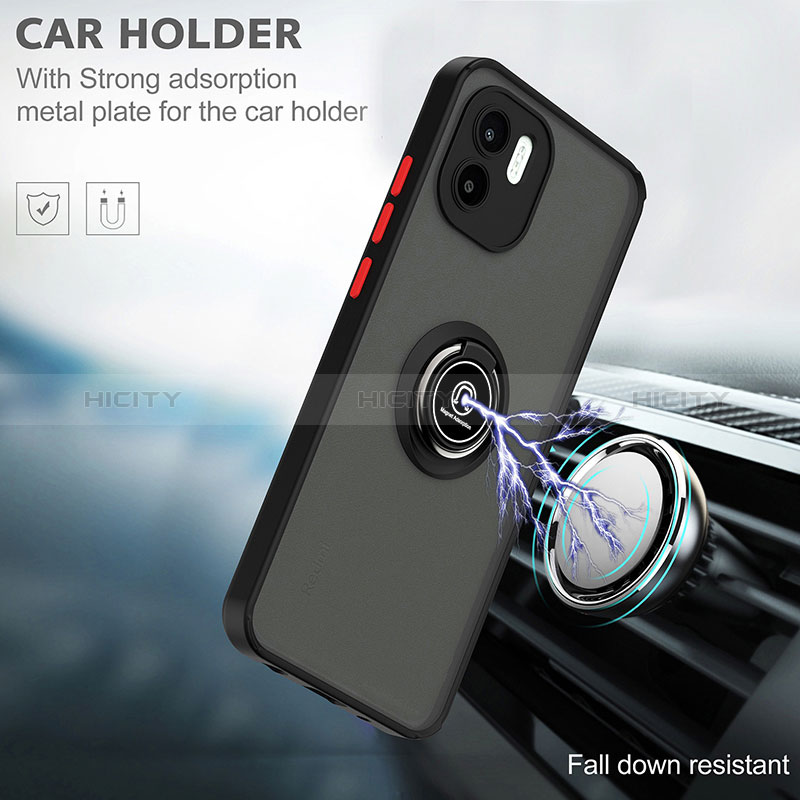 Custodia Silicone e Plastica Opaca Cover con Magnetico Anello Supporto QW2 per Xiaomi Redmi A2