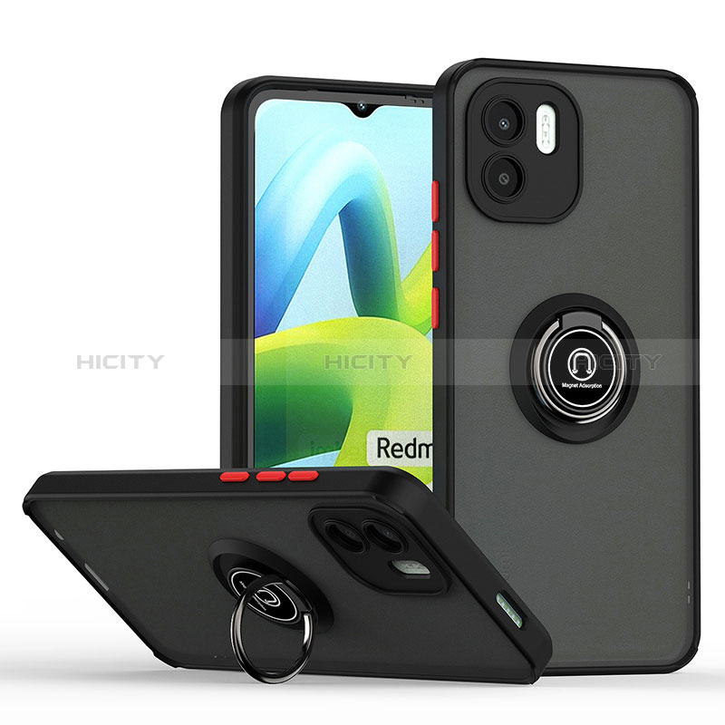 Custodia Silicone e Plastica Opaca Cover con Magnetico Anello Supporto QW2 per Xiaomi Redmi A2 Plus