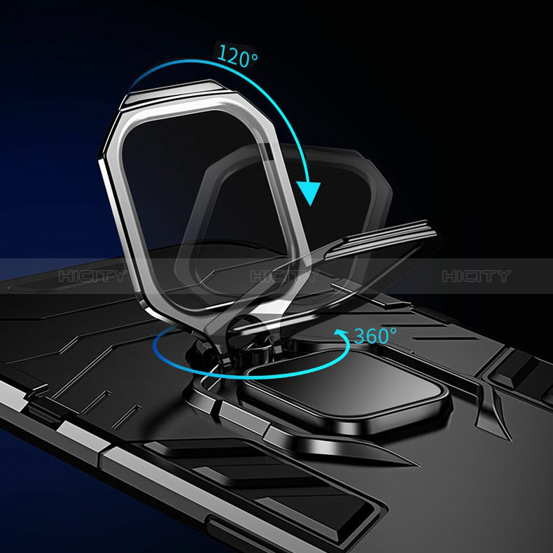 Custodia Silicone e Plastica Opaca Cover con Magnetico Anello Supporto R01 per Xiaomi Mi 11T Pro 5G