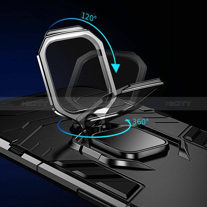 Custodia Silicone e Plastica Opaca Cover con Magnetico Anello Supporto R01 per Xiaomi Redmi Note 12 Pro Speed 5G