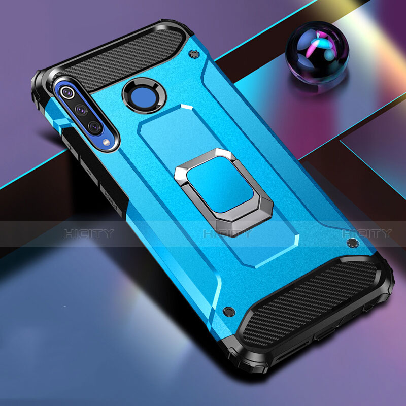 Custodia Silicone e Plastica Opaca Cover con Magnetico Anello Supporto R02 per Huawei Nova 4e