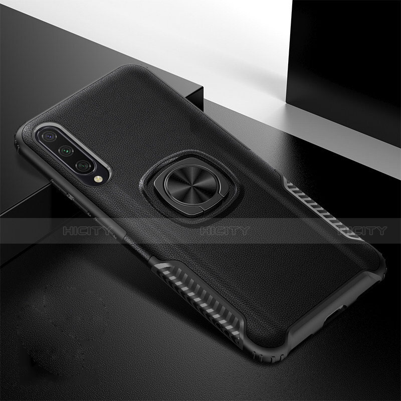 Custodia Silicone e Plastica Opaca Cover con Magnetico Anello Supporto R02 per Xiaomi Mi A3