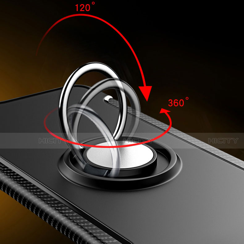 Custodia Silicone e Plastica Opaca Cover con Magnetico Anello Supporto R03 per Huawei Honor V30 Pro 5G