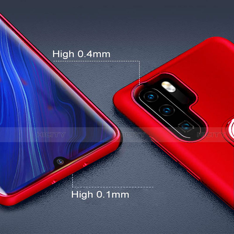 Custodia Silicone e Plastica Opaca Cover con Magnetico Anello Supporto R03 per Huawei P30 Pro New Edition