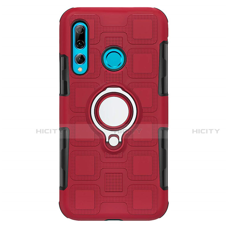 Custodia Silicone e Plastica Opaca Cover con Magnetico Anello Supporto R04 per Huawei Honor 20 Lite