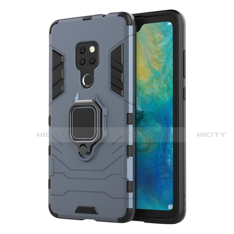 Custodia Silicone e Plastica Opaca Cover con Magnetico Anello Supporto R04 per Huawei Mate 20