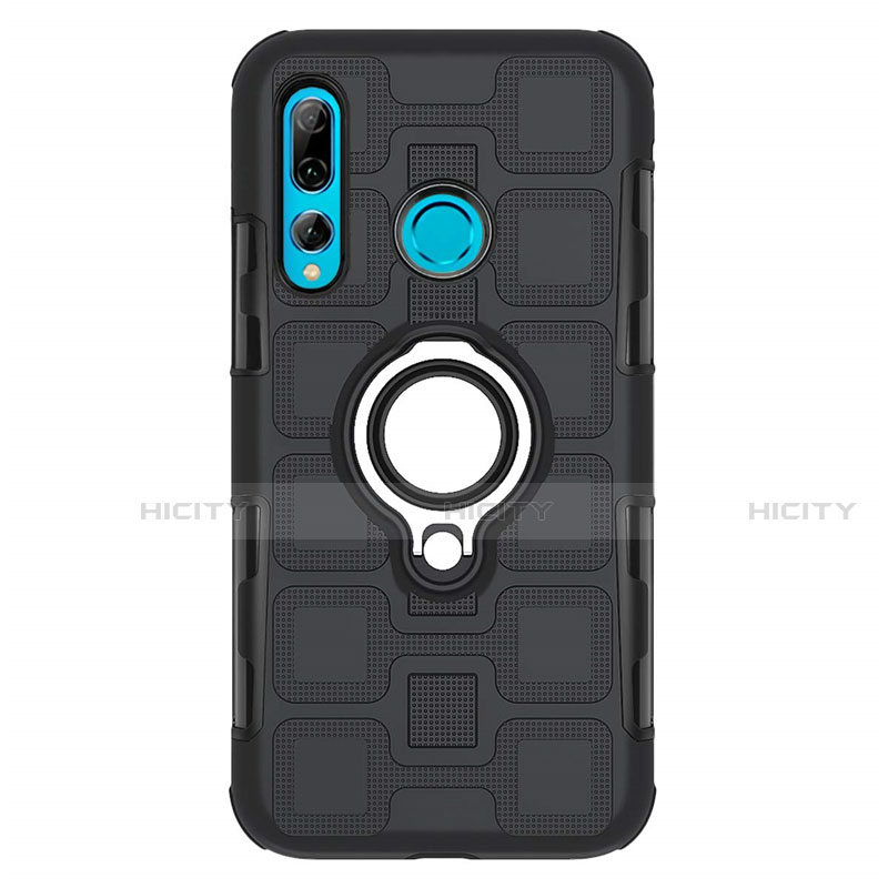 Custodia Silicone e Plastica Opaca Cover con Magnetico Anello Supporto R04 per Huawei P Smart+ Plus (2019)