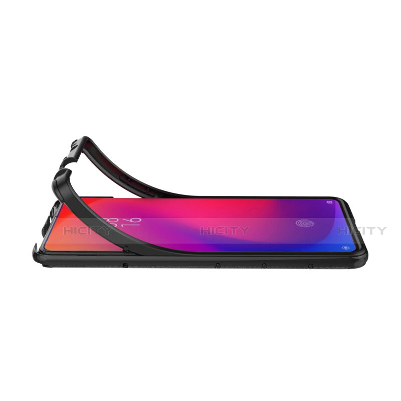 Custodia Silicone e Plastica Opaca Cover con Magnetico Anello Supporto R07 per Xiaomi Mi 9T Pro