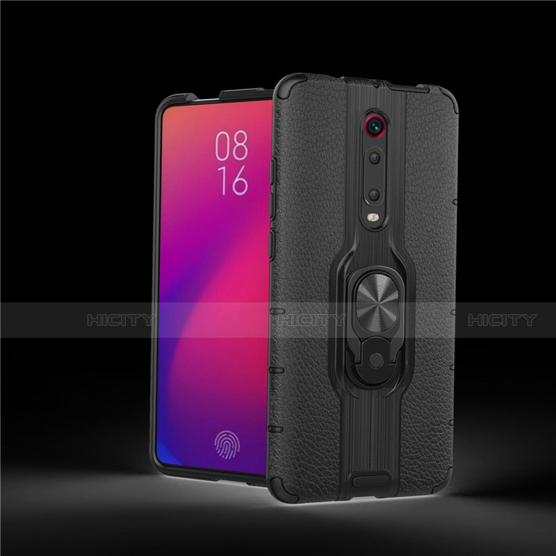 Custodia Silicone e Plastica Opaca Cover con Magnetico Anello Supporto R07 per Xiaomi Redmi K20 Pro