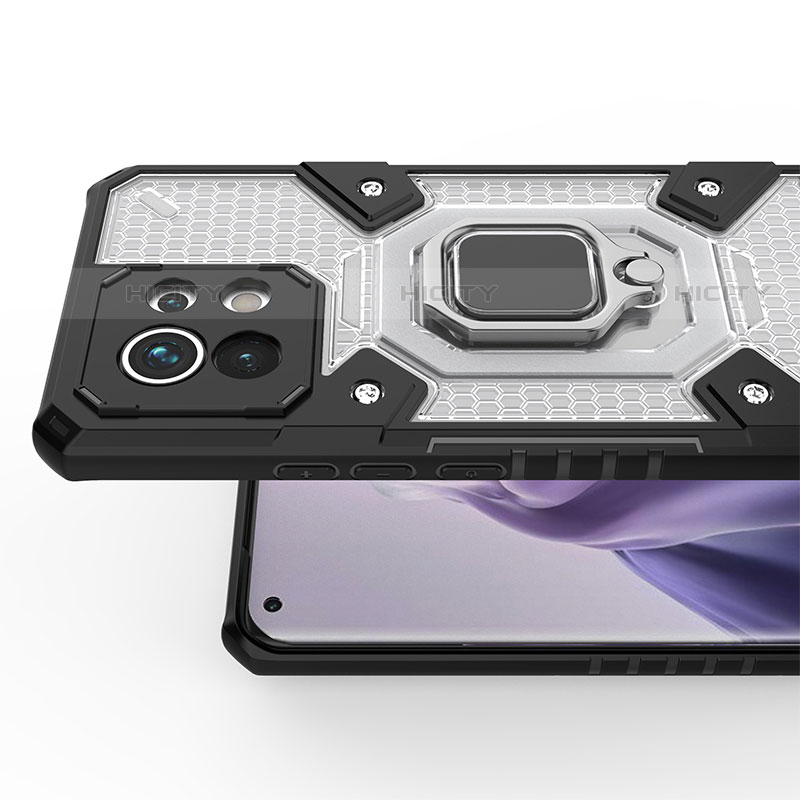 Custodia Silicone e Plastica Opaca Cover con Magnetico Anello Supporto R09 per Xiaomi Mi 11 Lite 5G