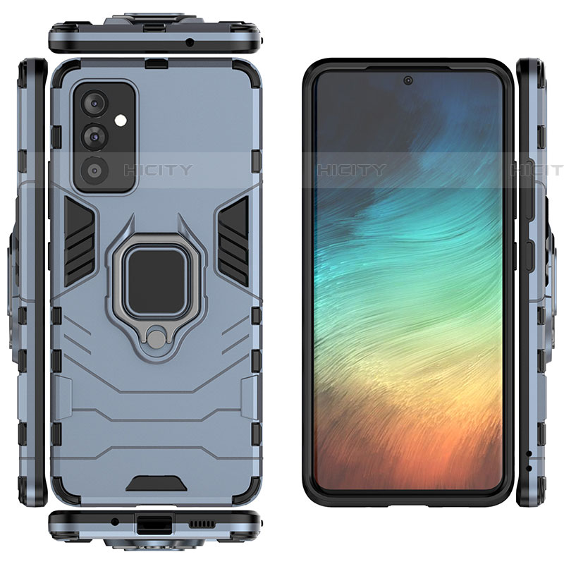 Custodia Silicone e Plastica Opaca Cover con Magnetico Anello Supporto S01 per Samsung Galaxy A05s