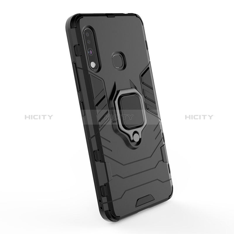 Custodia Silicone e Plastica Opaca Cover con Magnetico Anello Supporto S01 per Samsung Galaxy A70E