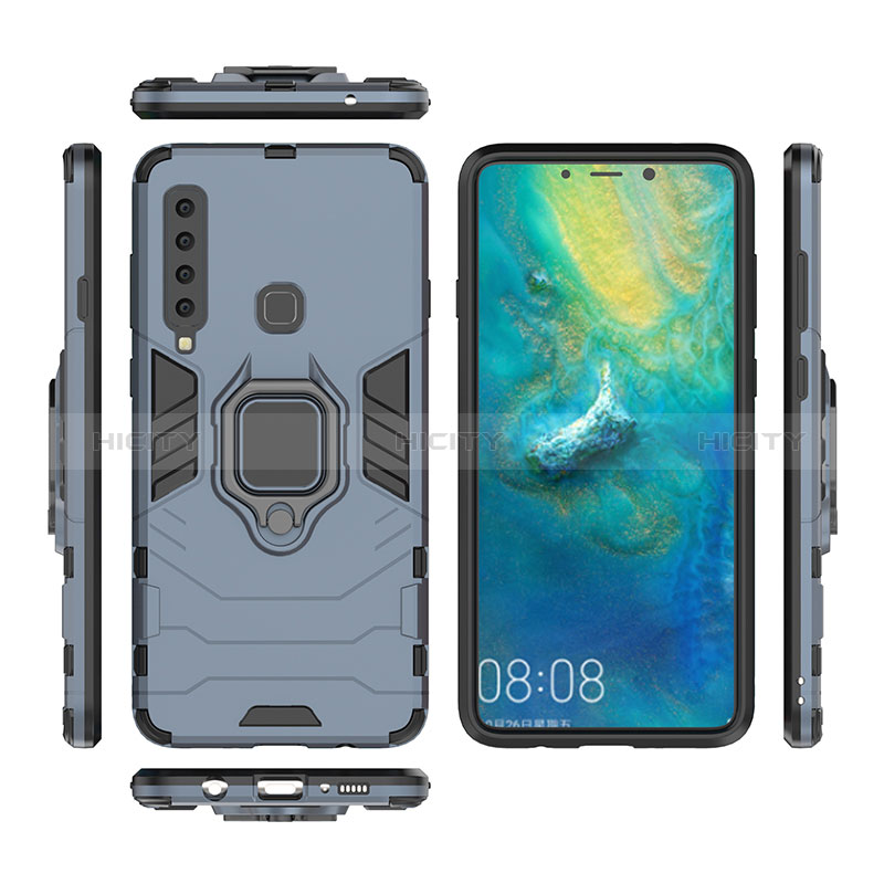 Custodia Silicone e Plastica Opaca Cover con Magnetico Anello Supporto S01 per Samsung Galaxy A9s