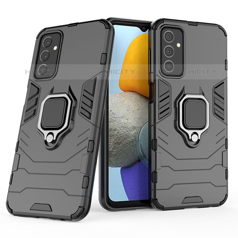 Custodia Silicone e Plastica Opaca Cover con Magnetico Anello Supporto S01 per Samsung Galaxy M23 5G