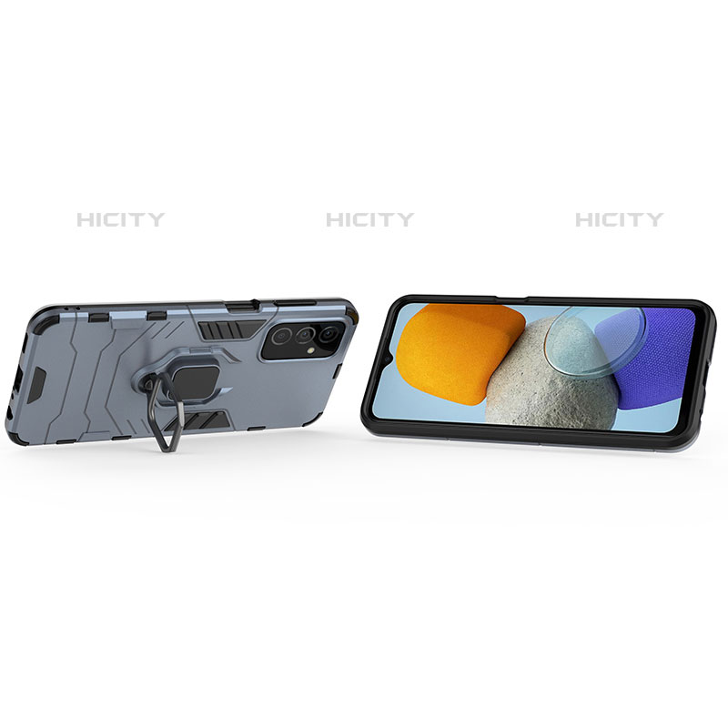 Custodia Silicone e Plastica Opaca Cover con Magnetico Anello Supporto S01 per Samsung Galaxy M23 5G