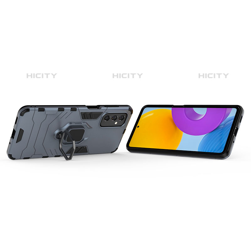 Custodia Silicone e Plastica Opaca Cover con Magnetico Anello Supporto S01 per Samsung Galaxy M52 5G