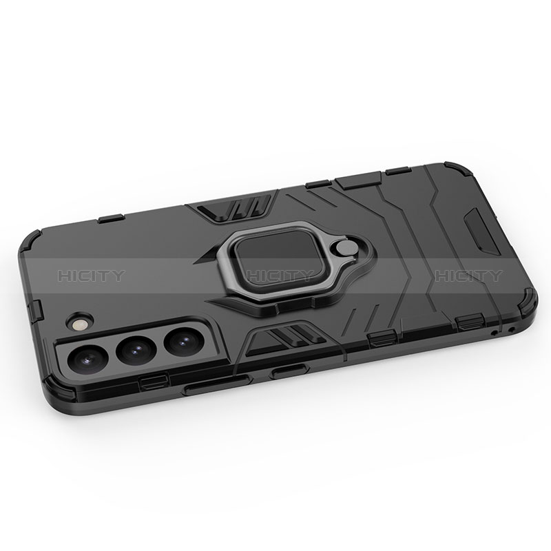 Custodia Silicone e Plastica Opaca Cover con Magnetico Anello Supporto S01 per Samsung Galaxy S24 5G