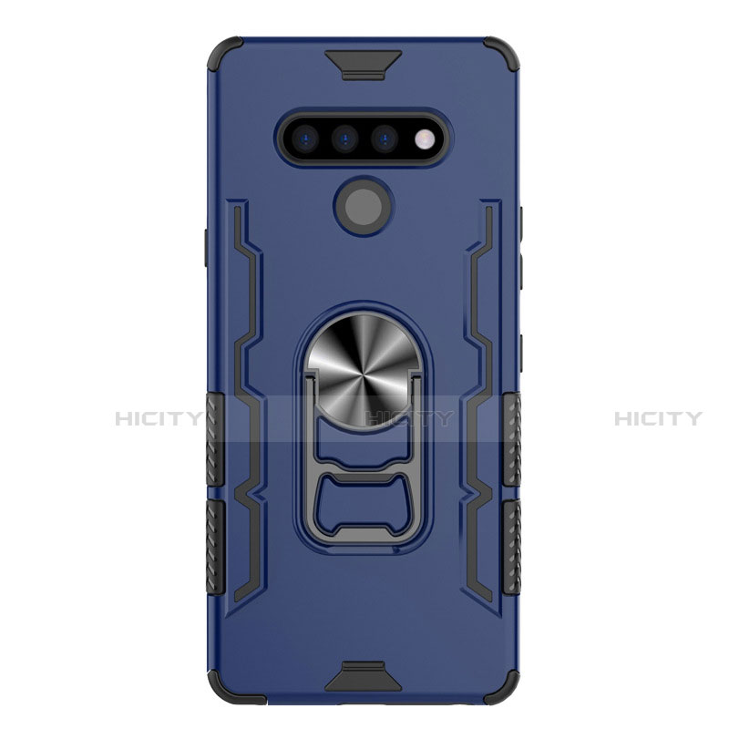 Custodia Silicone e Plastica Opaca Cover con Magnetico Anello Supporto S02 per LG Stylo 6