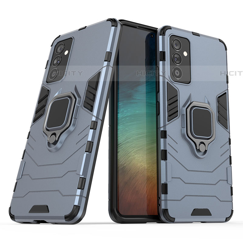 Custodia Silicone e Plastica Opaca Cover con Magnetico Anello Supporto S02 per Samsung Galaxy A05s