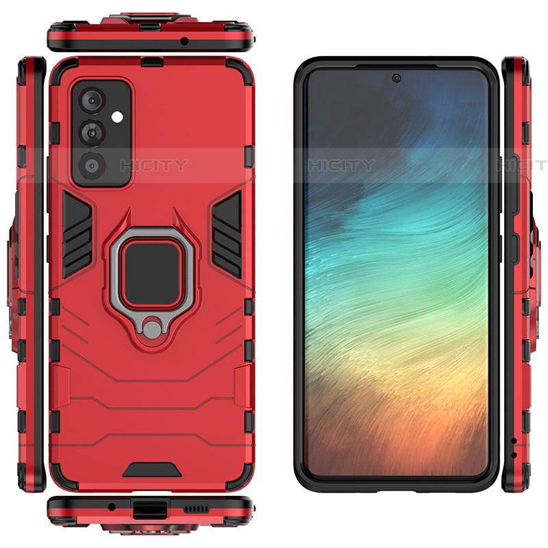 Custodia Silicone e Plastica Opaca Cover con Magnetico Anello Supporto S02 per Samsung Galaxy A05s